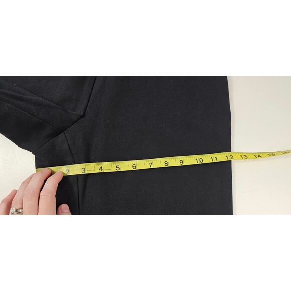 Coldwater Creek M 10-12 womens black pull on pants elastic waist thick cotton - Picture 7 of 8